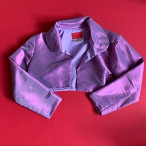 The cutest purple silk shrug from the 90s! XS